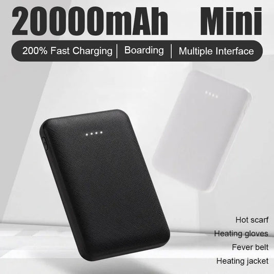 20000mAh المحمولة قوة البنك الصغيرة شاحن USB شحن سريع بطارية خارجية حزمة للتدفئة سترة سترة وشاح الجوارب قفازات
